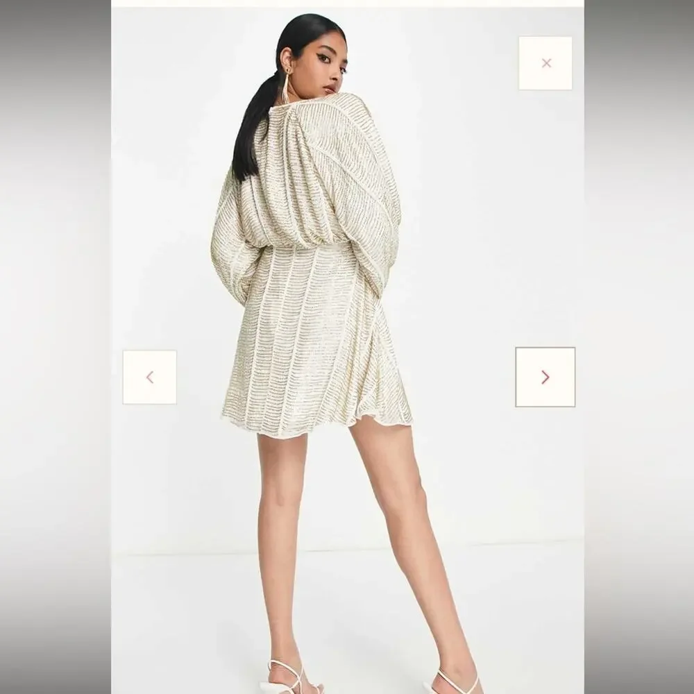 ASOS Design Embellished Smock Mini Dress - Picture 2 of 16